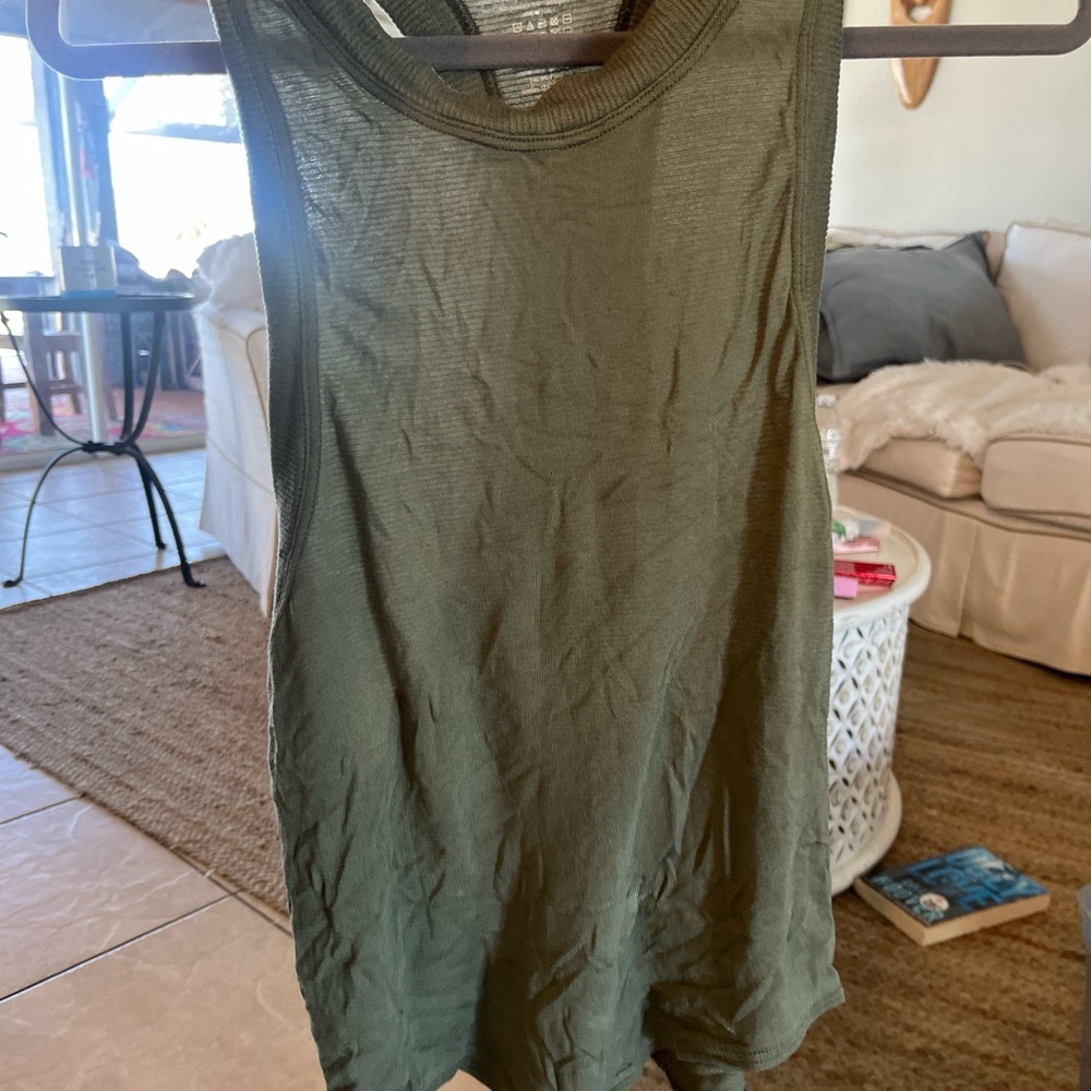 The Classic Olive Green Ribbed Top